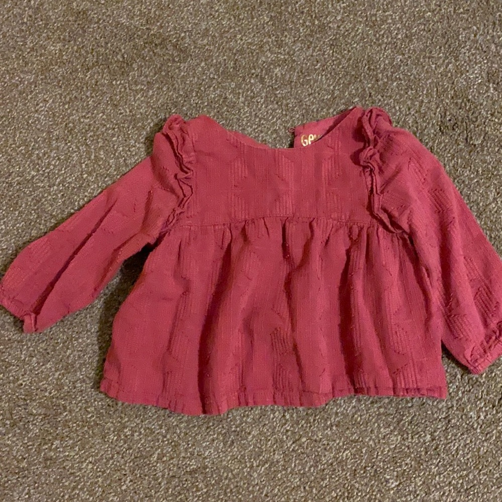 Barely worn textured 12m girls long sleeve